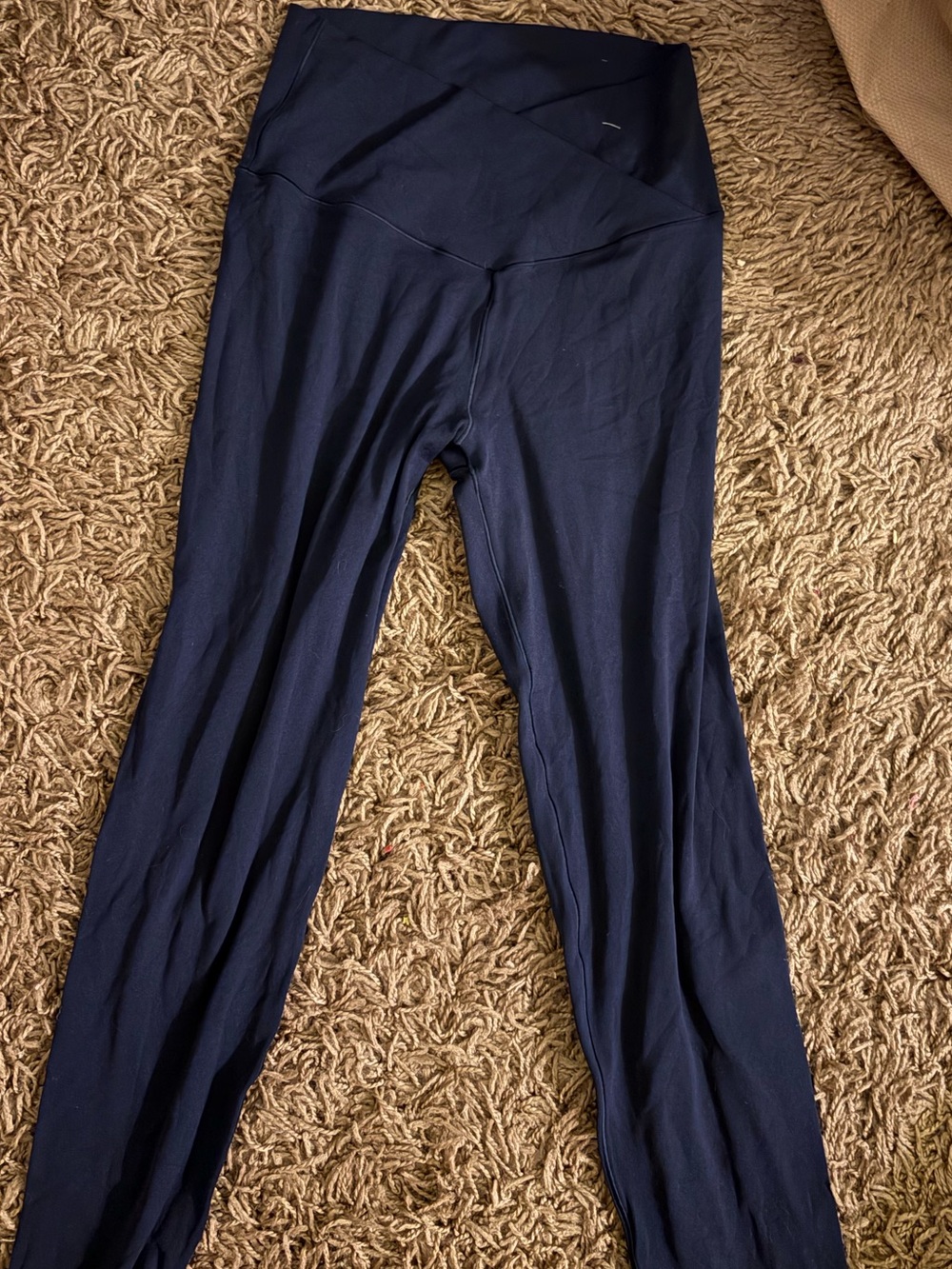 aerie Navy Crossover High-Waist Leggings